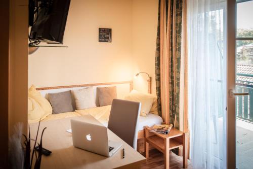 Cama o camas de una habitación en Wirt Weissau