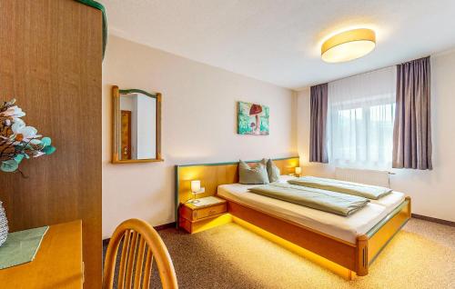 Posteľ alebo postele v izbe v ubytovaní Ferienwohnung Kirchberg