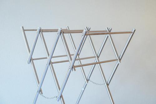 a metal frame with a chain on it at New! Japandi 3 1BR in Prime Location-1 min to STN in Hakata