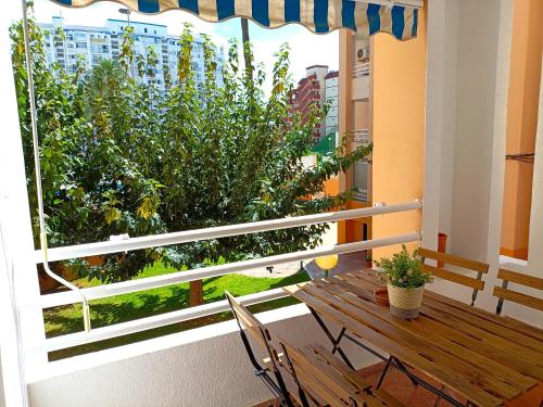 Balkoni atau teres di Premium Beach Flat