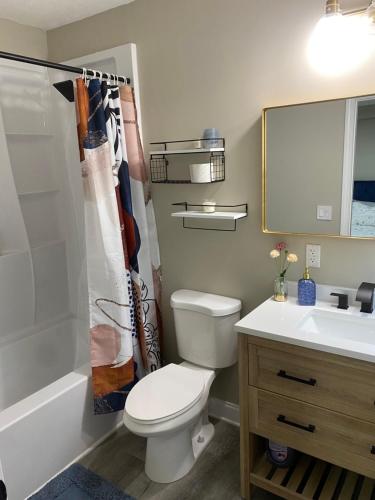 Ένα μπάνιο στο Cozy lower-level apartment