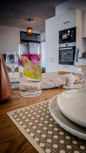 Dapur atau dapur kecil di Les 3 sables, CAPUCIN