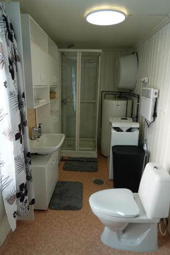 Koupelna v ubytování Guesthouse Hamran
