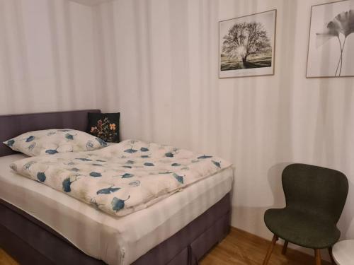 Ένα ή περισσότερα κρεβάτια σε δωμάτιο στο Schöne Appartement-Wohnung