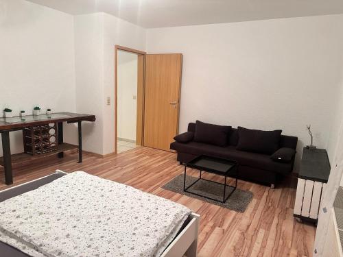 Ruang duduk di Ferienwohnung Hinzweiler