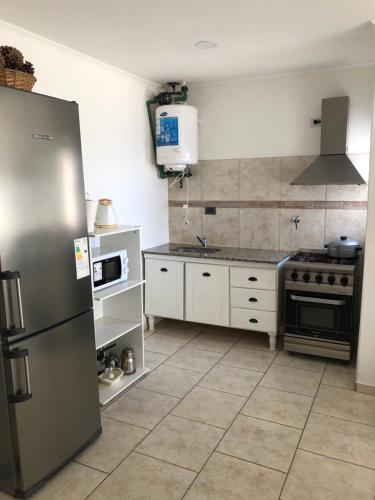 Una cocina o cocineta en Lavandas & coffee