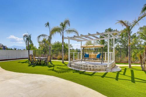 a gazebo with a table and chairs in a yard at Mtn-View Gem with Private Yard Luxe Beaumont Home in Beaumont
