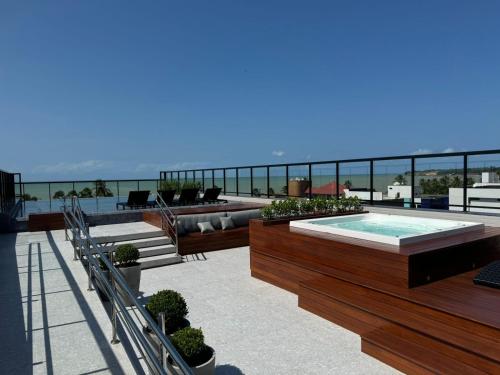 Balkón nebo terasa v ubytování 403 belíssimo Studio no cabo branco