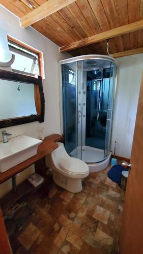 Koupelna v ubytování Casa de Verano Pucura