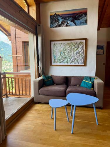 Zona de estar de Chalet les vergers
