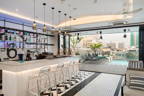 Ruang duduk di Vince Hotel Pratunam