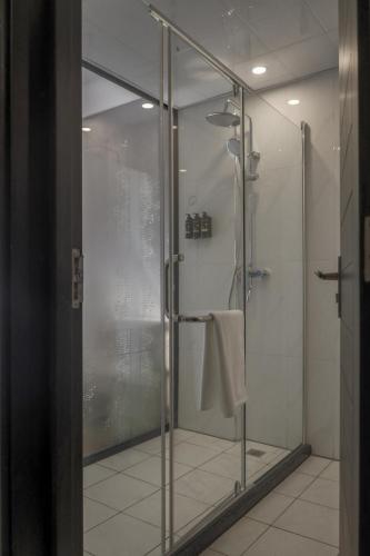 Koupelna v ubytování Harmony Hotel Kampala