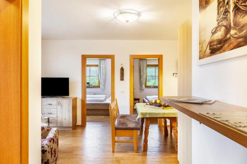TV a/nebo společenská místnost v ubytování Ferienwohnung Haus Unterrain