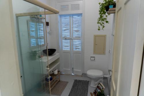 Koupelna v ubytování Bixiga Hostel