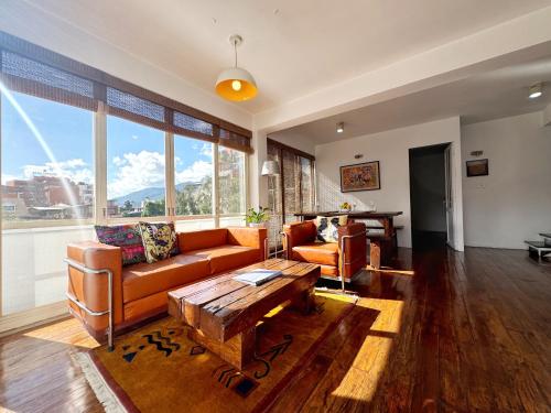 a living room with a couch and a table at Ananya Apartments Phase 1 in Kathmandu