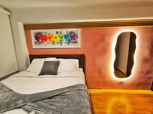 Postel nebo postele na pokoji v ubytování Udla Apartamento para 6 personas frente al Mall Riocentro