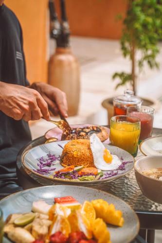 Jídlo v vily nebo okolí