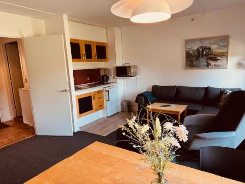 Kuchyň nebo kuchyňský kout v ubytování Karrebaeksminde Strandhotel