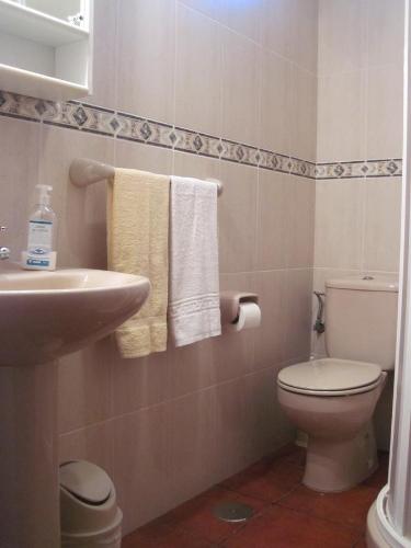 Ένα μπάνιο στο Apartamentos Viviendas Vacacionales Pozo de La Salud