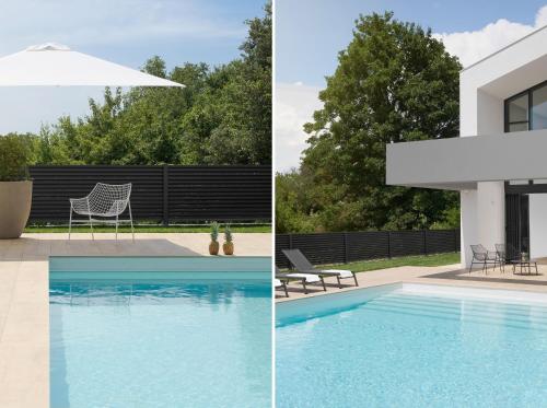 Πισίνα στο ή κοντά στο Luxury Villa Atria near Pula for 10 people with children playground & heated pool