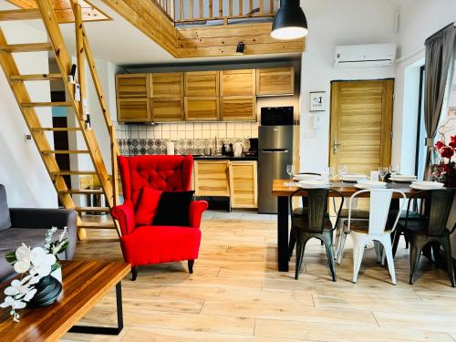 Kuchyň nebo kuchyňský kout v ubytování Wellness & View Skrzyczne - sauna, jacuzzi w cenie