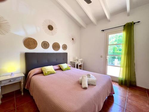 Ένα ή περισσότερα κρεβάτια σε δωμάτιο στο Villa in Nature with Yoga Room, Peace and Tranquility