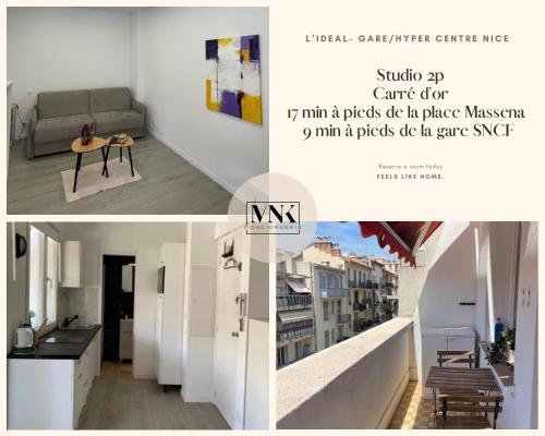L'IDEAL - Studio Hyper centre, Gare SNCF Nice Ville