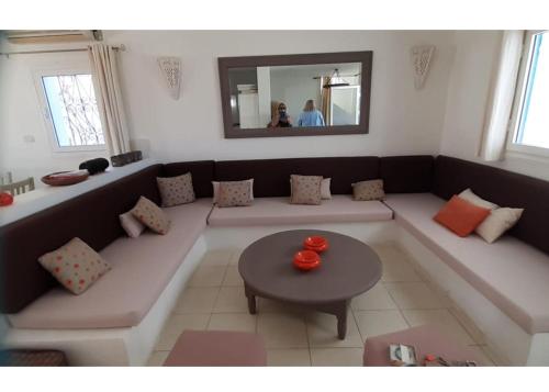 Χώρος καθιστικού στο Villa au bord de mer
