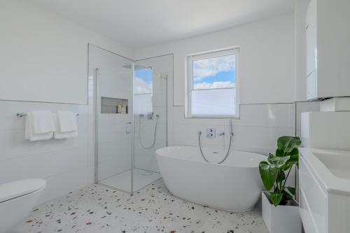 Et badeværelse på Hanse Villa - Apartment Bremen