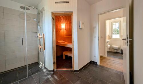 Koupelna v ubytování Sandregenpfeifer