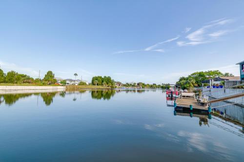 a view of a river with boats docked at Bright Bayfront Home Less Than 2 Mi to Hernando Beach! in Hernando Beach