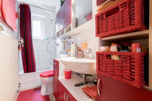 Koupelna v ubytování Private Rooms