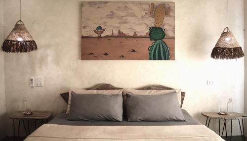 Postel nebo postele na pokoji v ubytování Sleepy Gypsea Villa Siargao - Suite Vibe