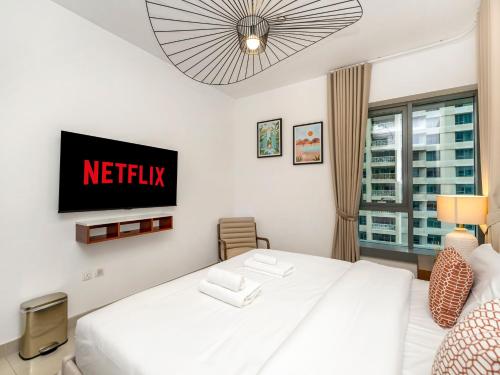 Letto o letti in una camera di New Burj Khalifa & Fountain Views & Work station
