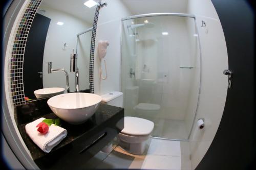 Koupelna v ubytování Hotel São Mateus