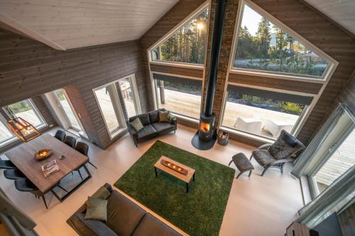 Χώρος καθιστικού στο Jörd Hytte - 8p - With Sauna & Hot Tub