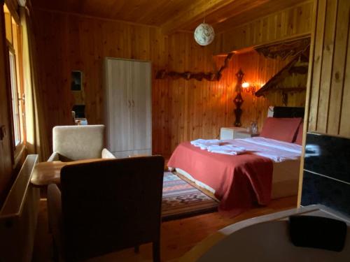Ağva Green River Hotelにあるベッド