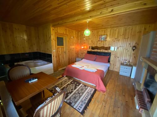 Ağva Green River Hotelにあるベッド