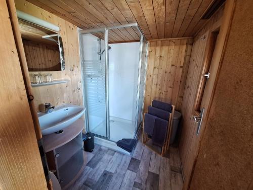Koupelna v ubytování Ferienwohnung in altem Bauernhaus