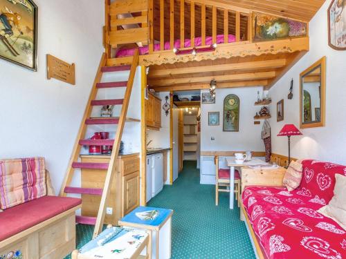 Appartement 1 ch. confortable avec balcon et casier à skis à Méribel - FR-1-355-45