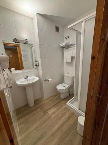 a bathroom with a sink and a toilet at Hotel Avanti in Pas de la Casa