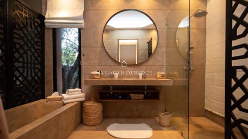 Koupelna v ubytování Jardin Bleu