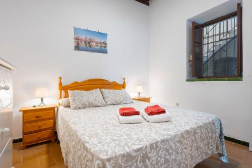 Ένα ή περισσότερα κρεβάτια σε δωμάτιο στο Apartamento en Puente Triana