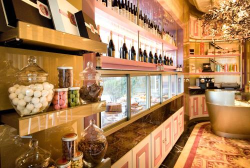 a store filled with lots of bottles of wine at The Marmara Taksim in Istanbul