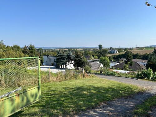 a field with a soccer goal in the grass at Koblenzer Naturhaus & Apartments in Koblenz