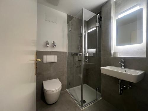 Koupelna v ubytování ciao-aschau Haus zur Burg Apartment 305 Geres