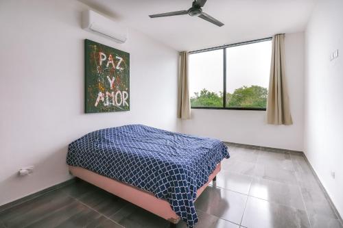Ένα ή περισσότερα κρεβάτια σε δωμάτιο στο Casa Lagartija