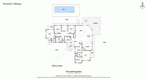 a floor plan of a house at Shumadia I Private Properties in Yallingup Siding