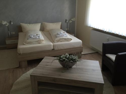 Ένα ή περισσότερα κρεβάτια σε δωμάτιο στο Willma Apartmenthaus