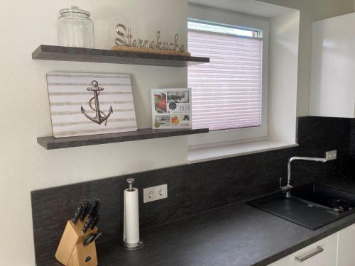 Dapur atau dapur kecil di Kutterhafenlodge